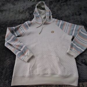 Hooey Multicolor Striped Light Gray Hoodie